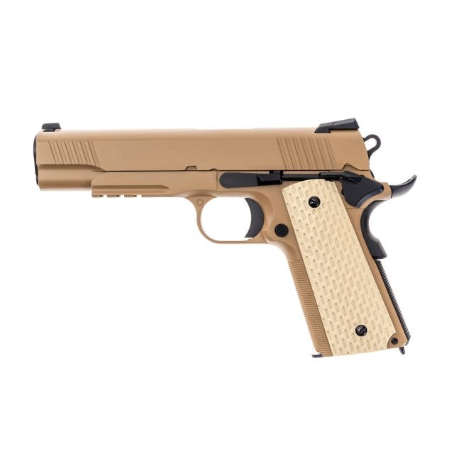 Пістолет GBB WE 1911 Kimber - коричневий