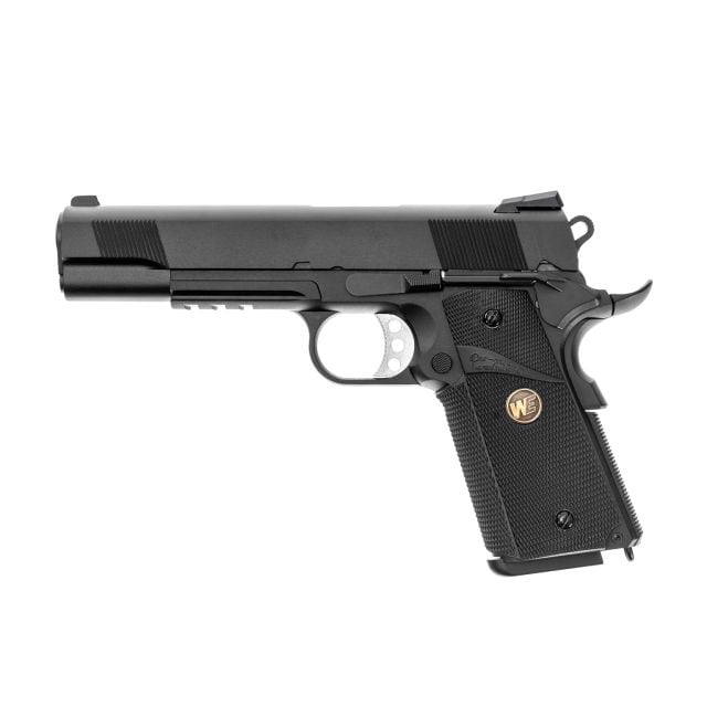 Пістолет GBB WE 1911 MEU з рейкою - чорний