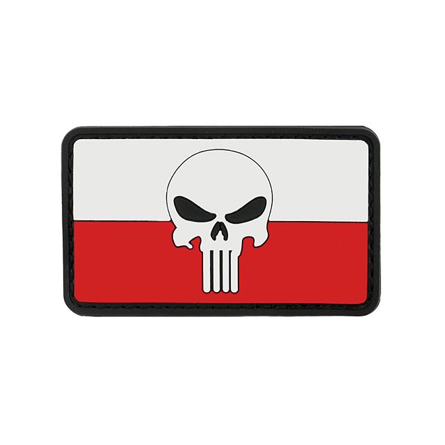 Naszywka PVC Skull Poland 2