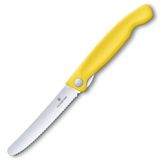 Nóż kuchenny Victorinox Yellow - składany z zaokrąglonym czubkiem
