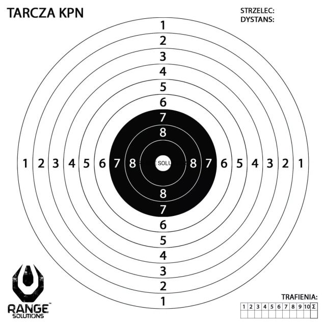 Tarcze strzeleckie Range Solutions KPN - 100 sztuk