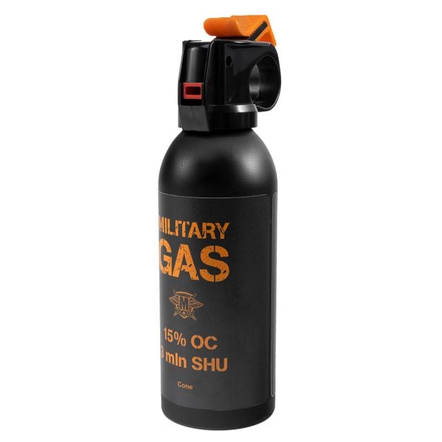 Gaz pieprzowy Military Gas 330 ml na niedźwiedzie i wilki - stożek