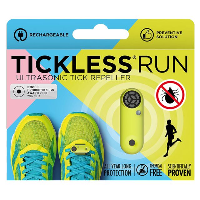 Ultradźwiękowy odstraszacz kleszczy TickLess Run - dla ludzi - UV Yellow