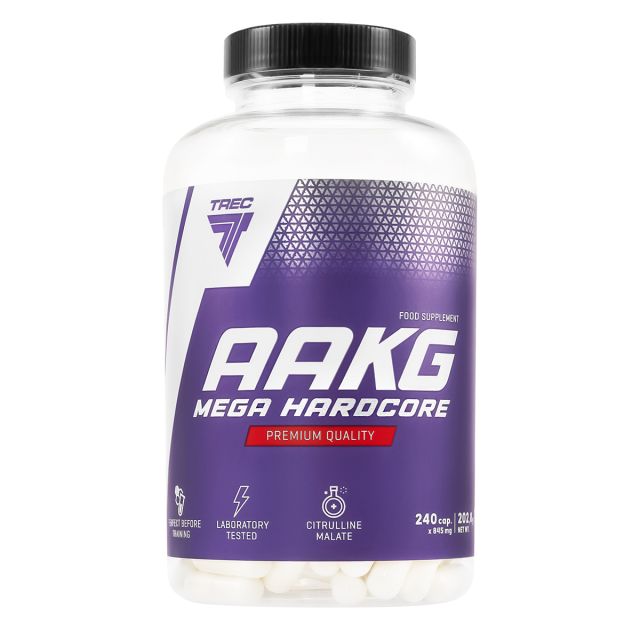 AAKG Mega Hardcore Trec 240 kapsułek - suplement diety