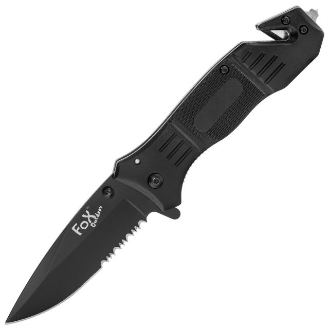 Nóż składany ratowniczy Fox Outdoor Black