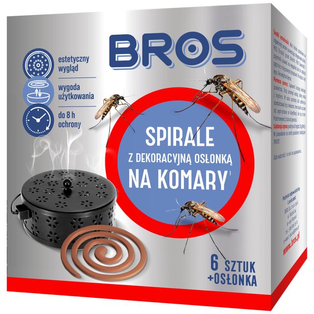Spirale Bros na komary z osłonką - 6 szt.