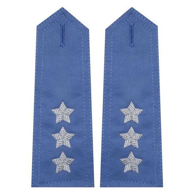 Pagony niebieskie do koszuli Służby Więziennej - porucznik - haft