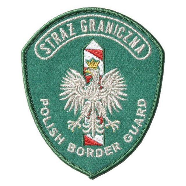 Emblemat naramienny Straży granicznej "Polish Border Guard" - Wyjściowy Zielony