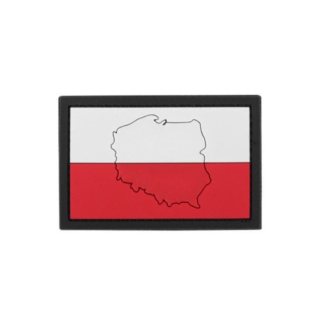 Naszywka 101 Inc. 3D Flaga Polski z konturem