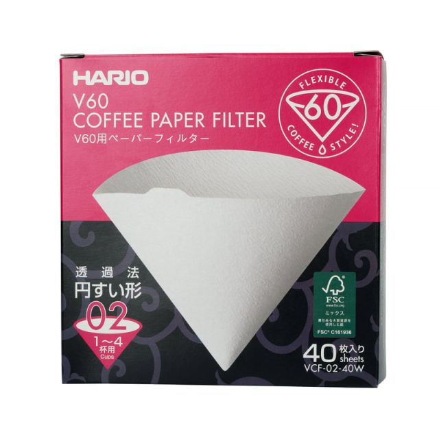 Паперові фільтри Hario для пуровера V60-2 - 40 шт.