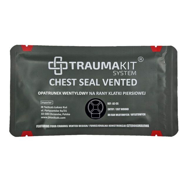 Оклюзійна пов'язка AedMax Trauma Kit Chest Seal Vented