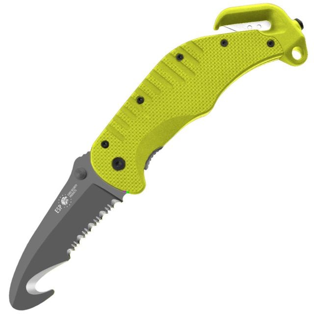 Nóż składany ratowniczy ESP Rescue Knife RKY-02 - Yellow