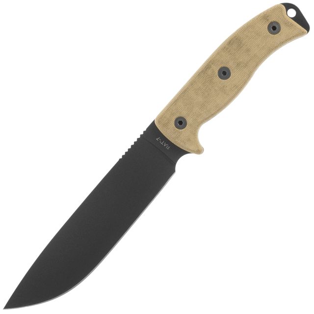 Nóż Ontario Rat 7 Nylon Sheath - Black Edge 