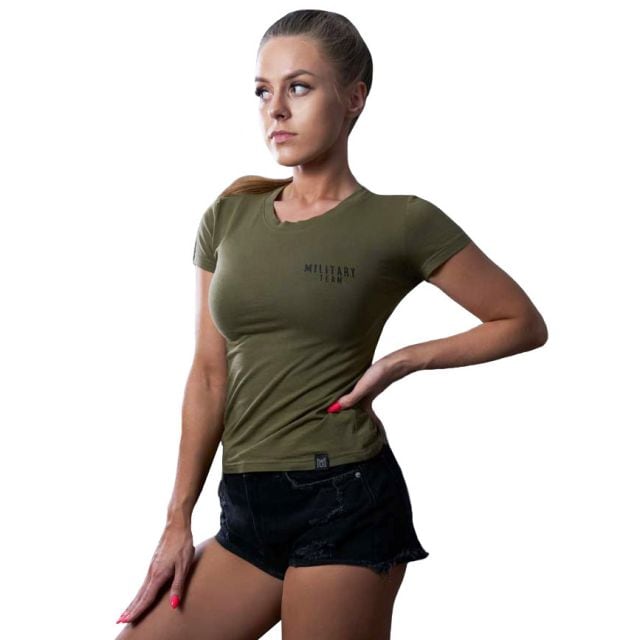 Koszulka treningowa damska Military Gym Wear Forest Women'sTee - Green