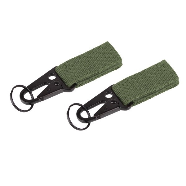 Trok MOLLE z metalową klamrą i kółkiem 101 Inc. zielony - 2 szt.