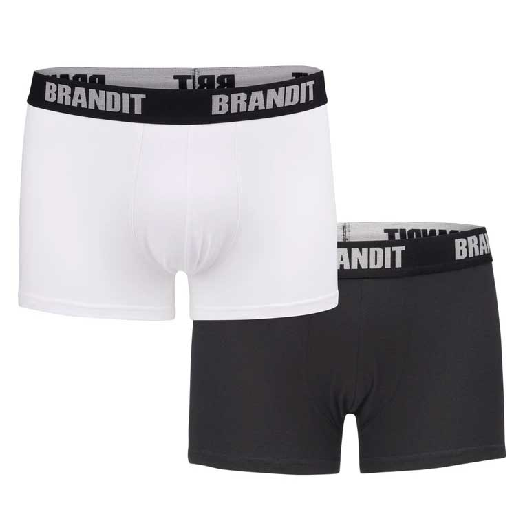 Боксери Brandit Boxershorts Logo 2 пари - Black/White