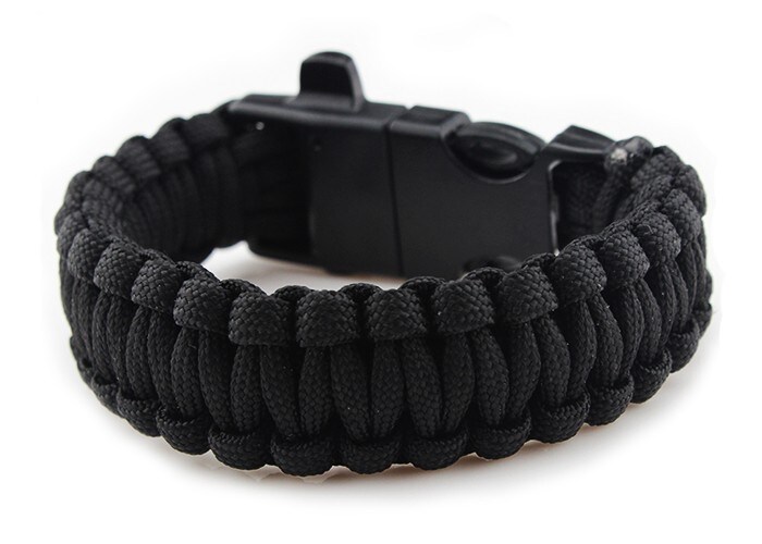 Bransoletka Paracord Badger Outdoor z krzesiwem - Black