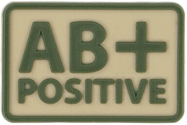 Група крові AB Rh+ емблема Хакі - 2 шт.
