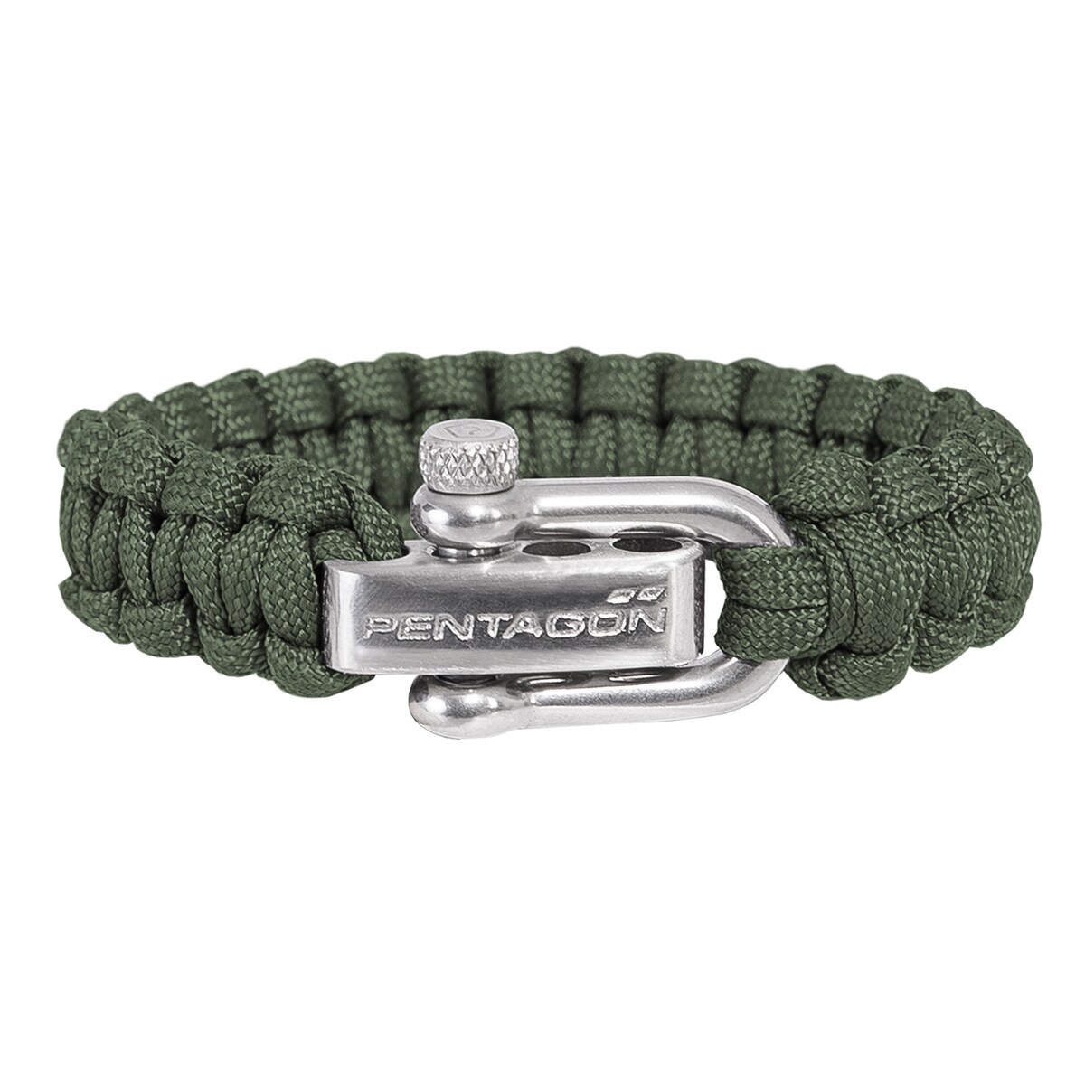 Браслет Paracord Pentagon 2.0 такелажна скоба - Camo Green