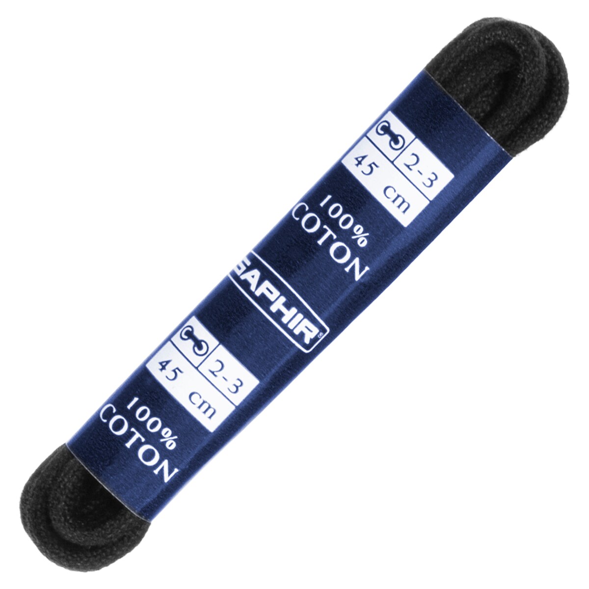 Sznurowadła Saphir BDC okrągłe 45 cm - czarne 