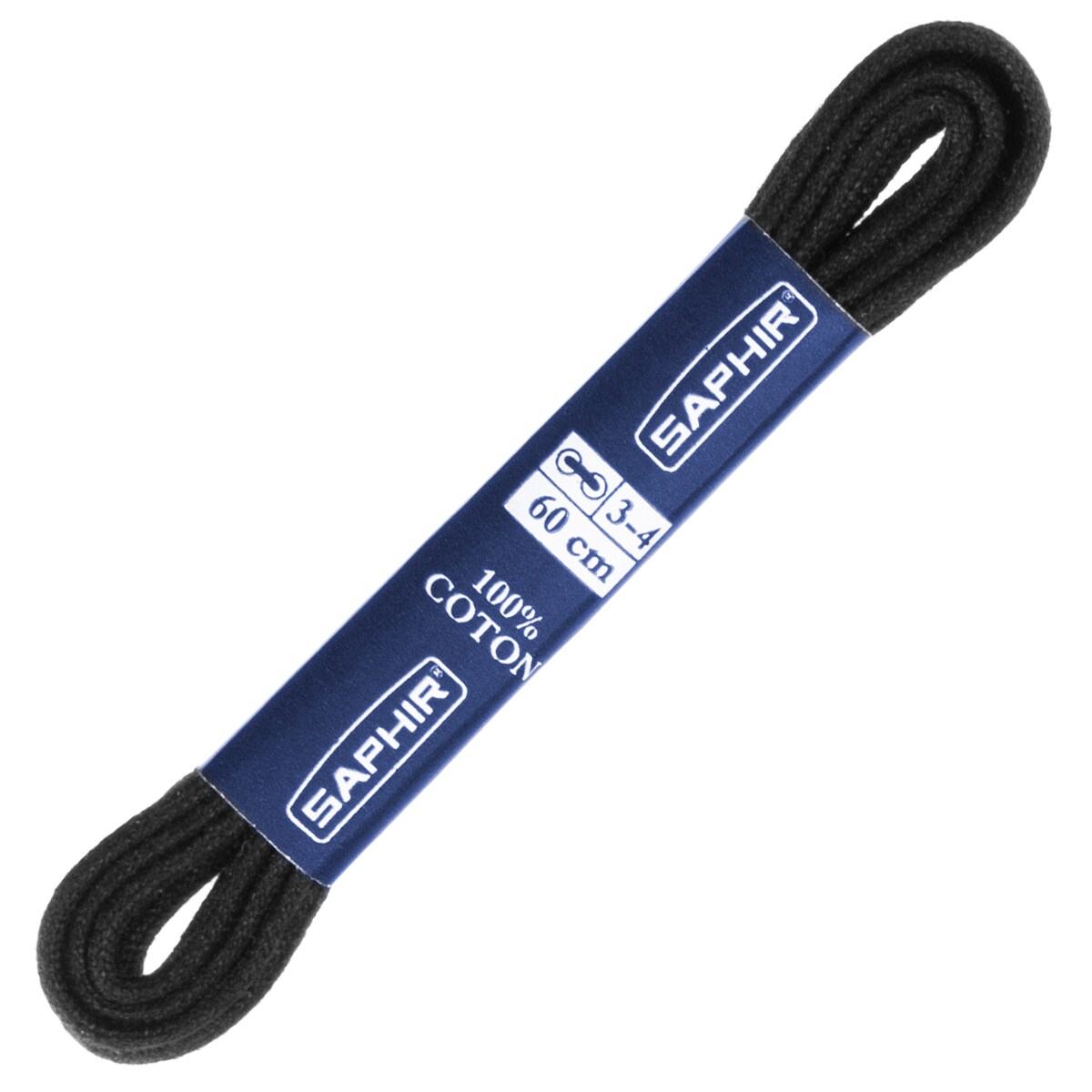 Sznurowadła Saphir BDC okrągłe 60 cm - czarne 