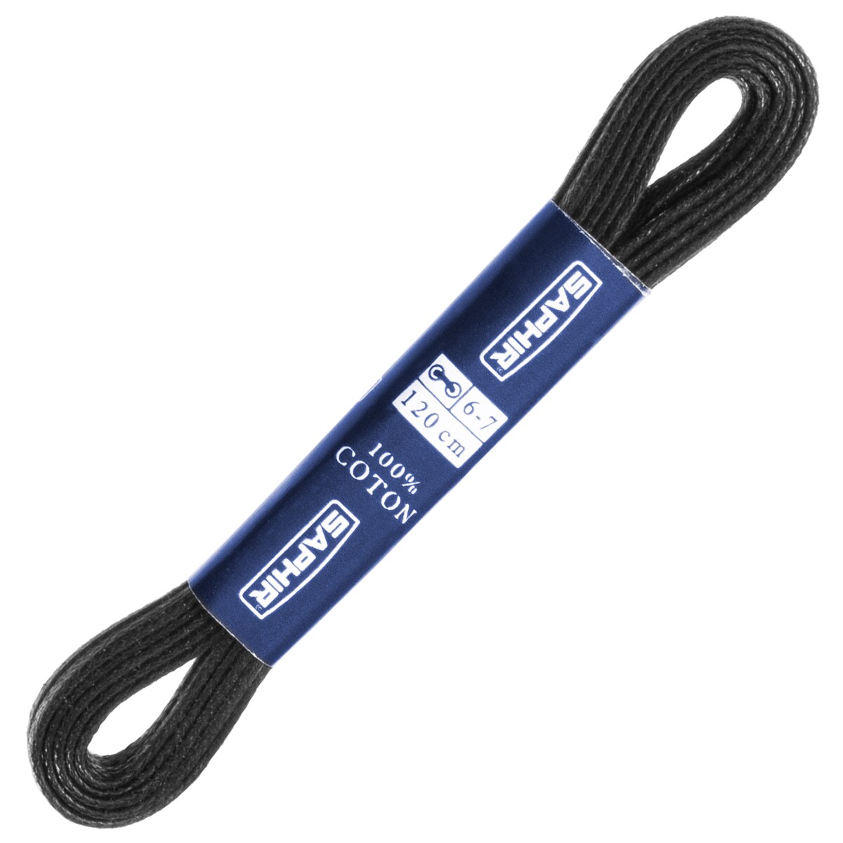 Sznurowadła Saphir BDC płaskie woskowane 120 cm - czarne