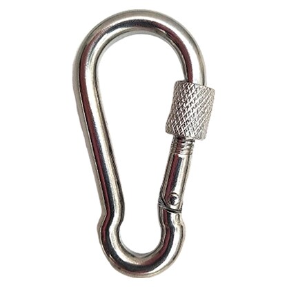 Karabińczyk stalowy z zabezpieczeniem - 60 mm