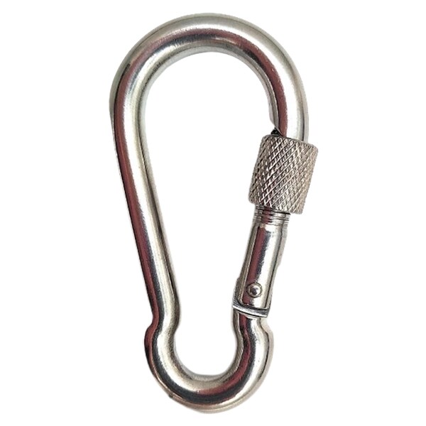 Karabińczyk stalowy z zabezpieczeniem - 80 mm