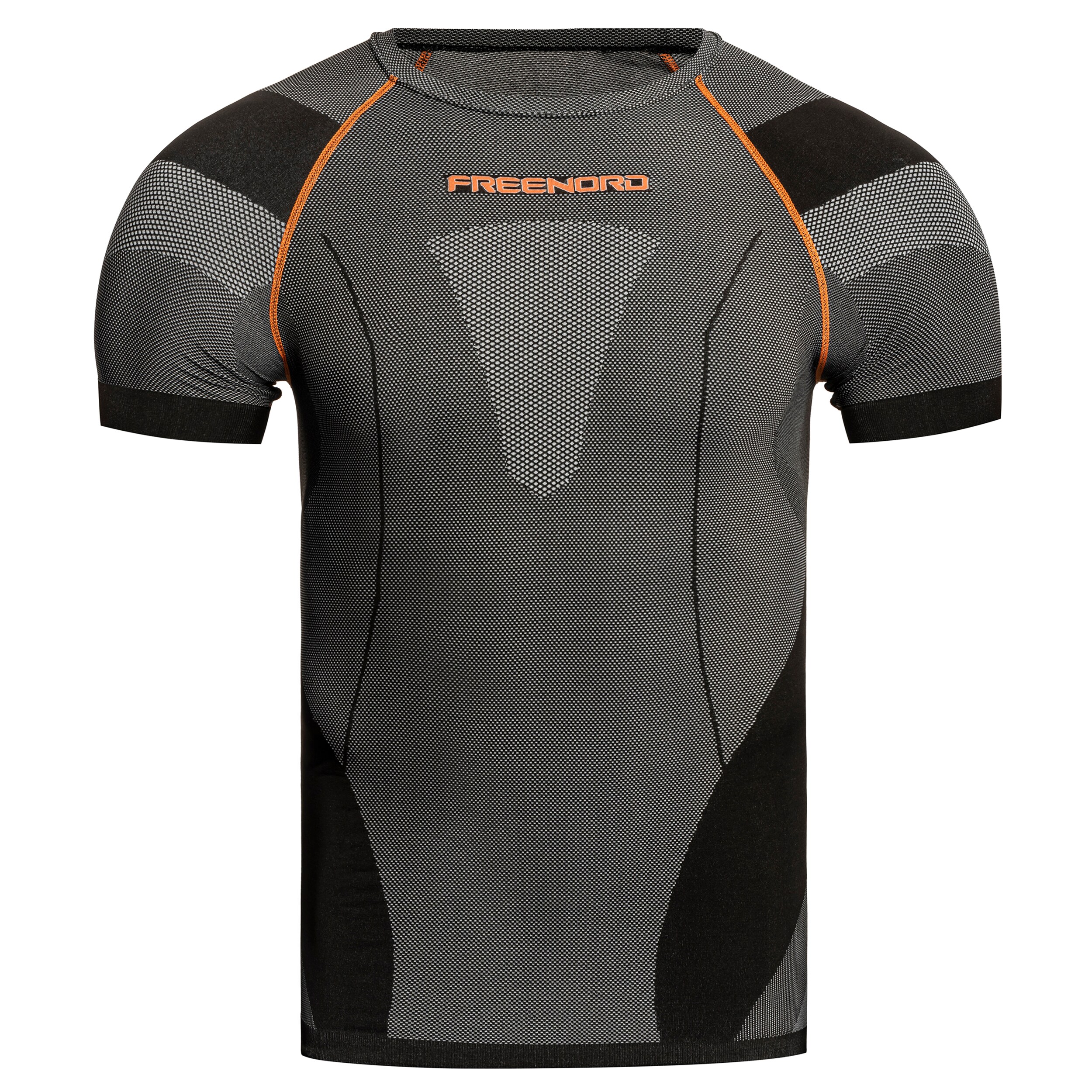 Термоактивна футболка FreeNord DryTech Short Sleeve - Black/Orange