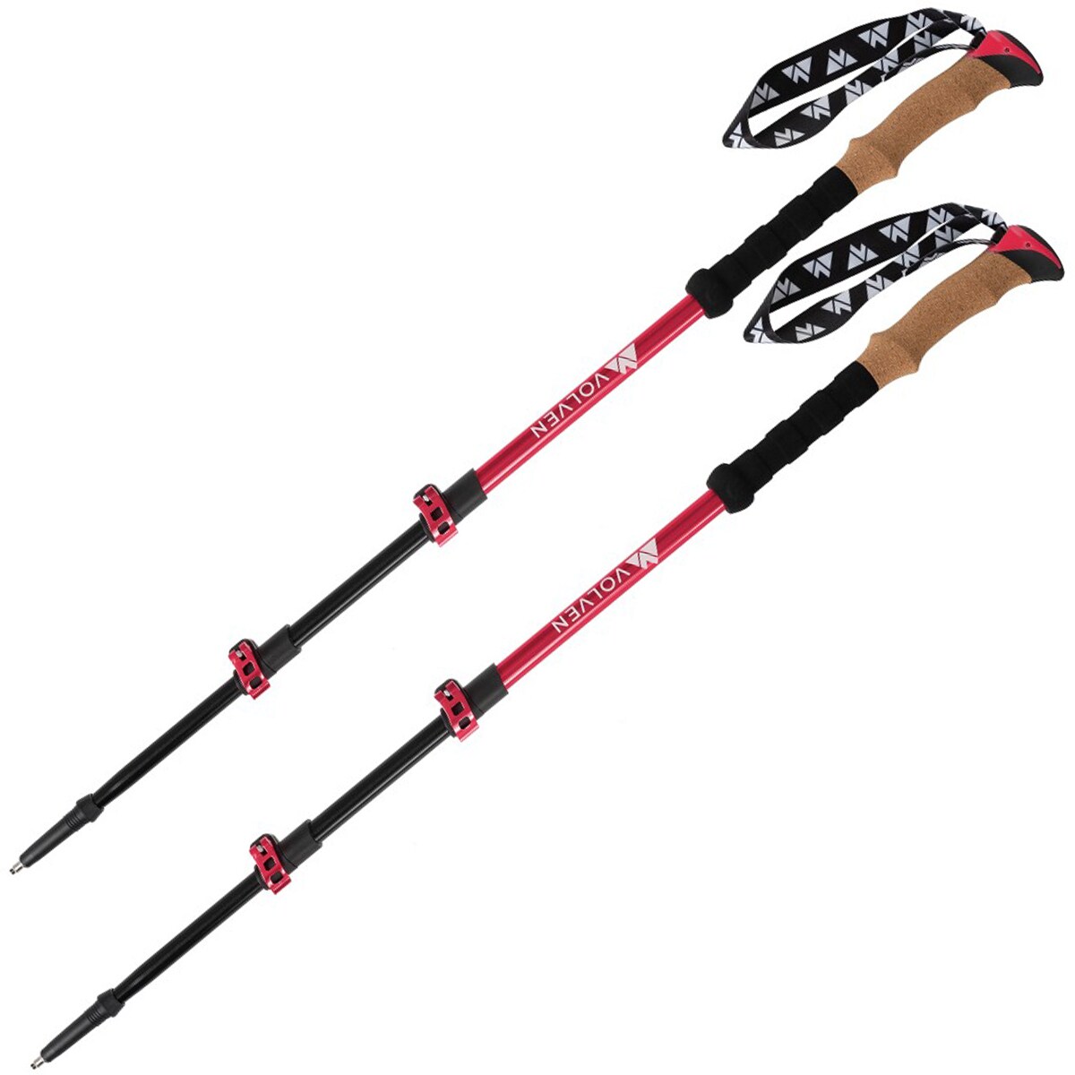 Трекінгові палиці Volven Adventure Cork - Червоні