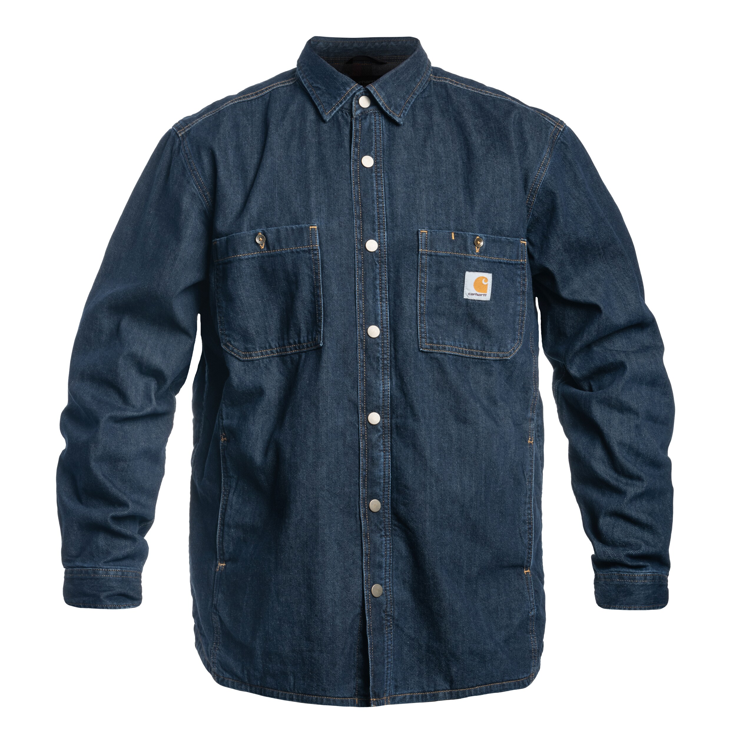 Сорочка Carhartt Relaxed Denim Glacier Fleece Lined - Navy Blue