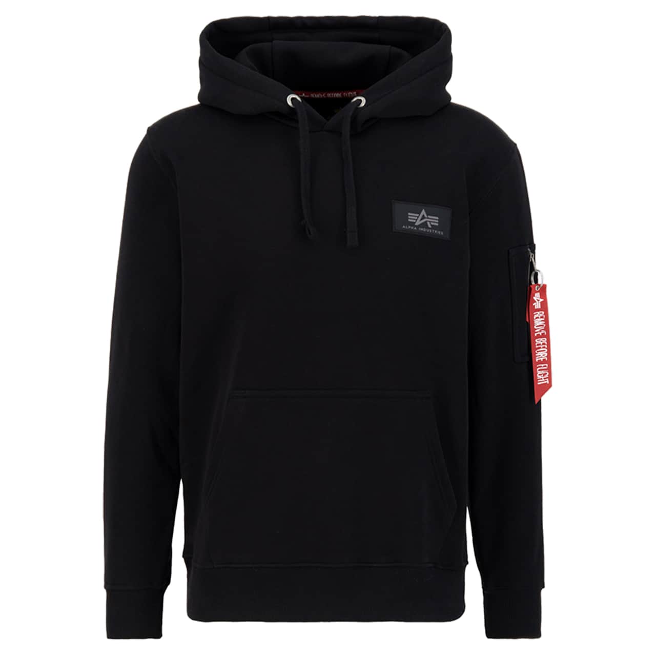 Кофта Alpha Industries Back Print Hoody Camo - Black/Woodland