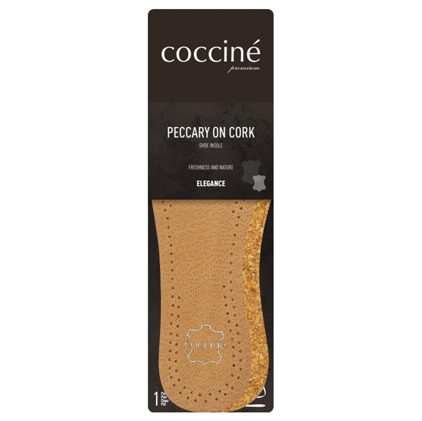 Wkładki do butów Coccine skórzane na korku - Beżowe