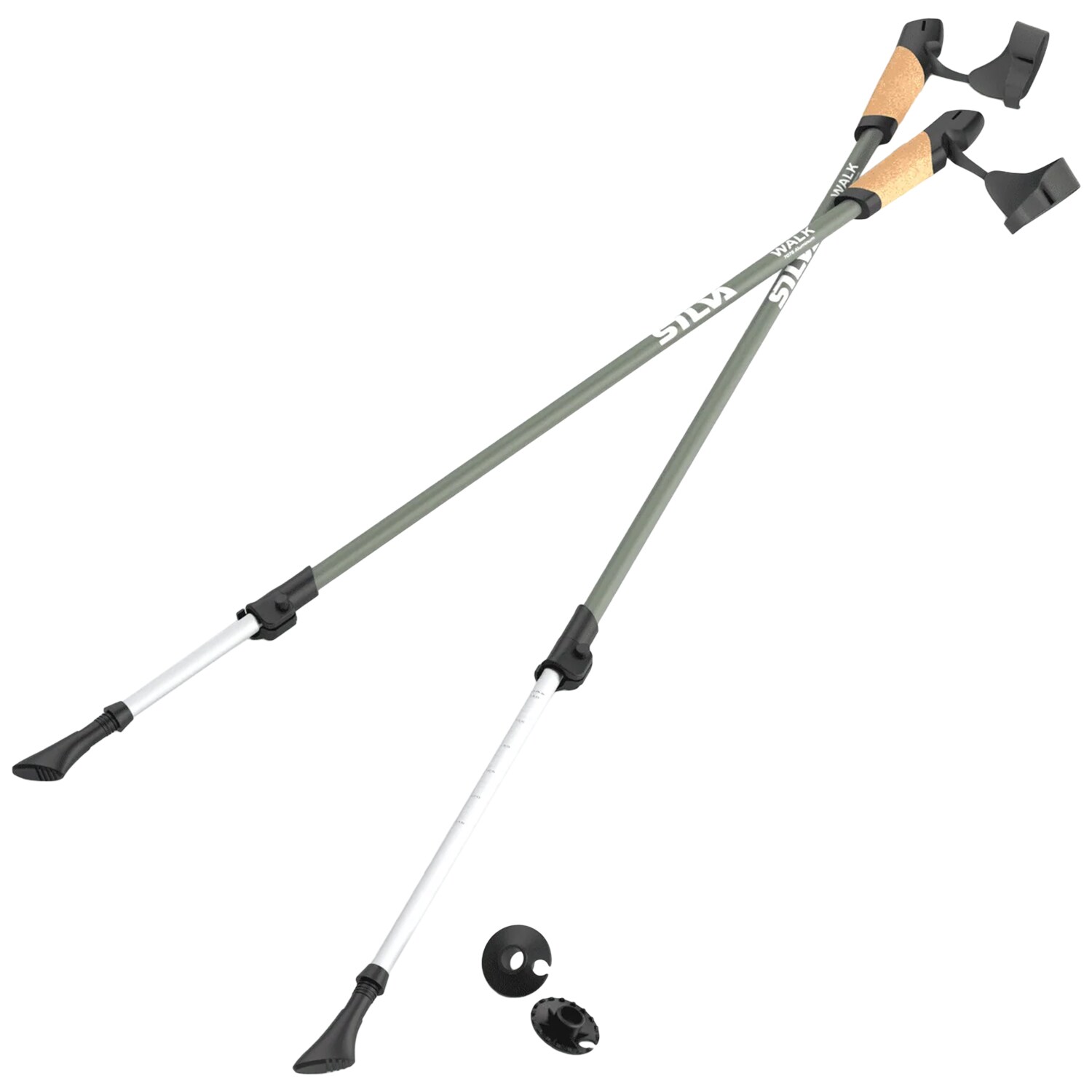 Палиці для скандинавської ходьби Silva Walking Poles Aluminum Cork - Green