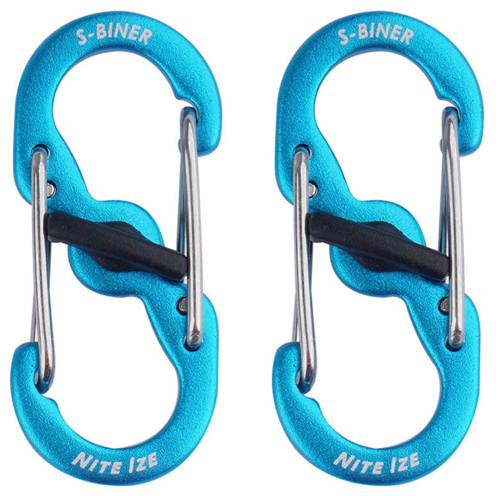 Karabińczyk Nite Ize S-Biner TagLock Aluminum Blue - 2 szt.