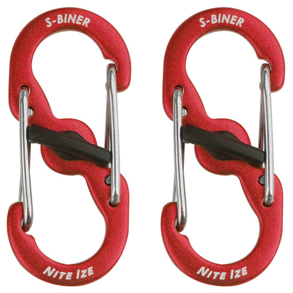 Karabińczyk Nite Ize S-Biner TagLock Aluminum Red - 2 szt.