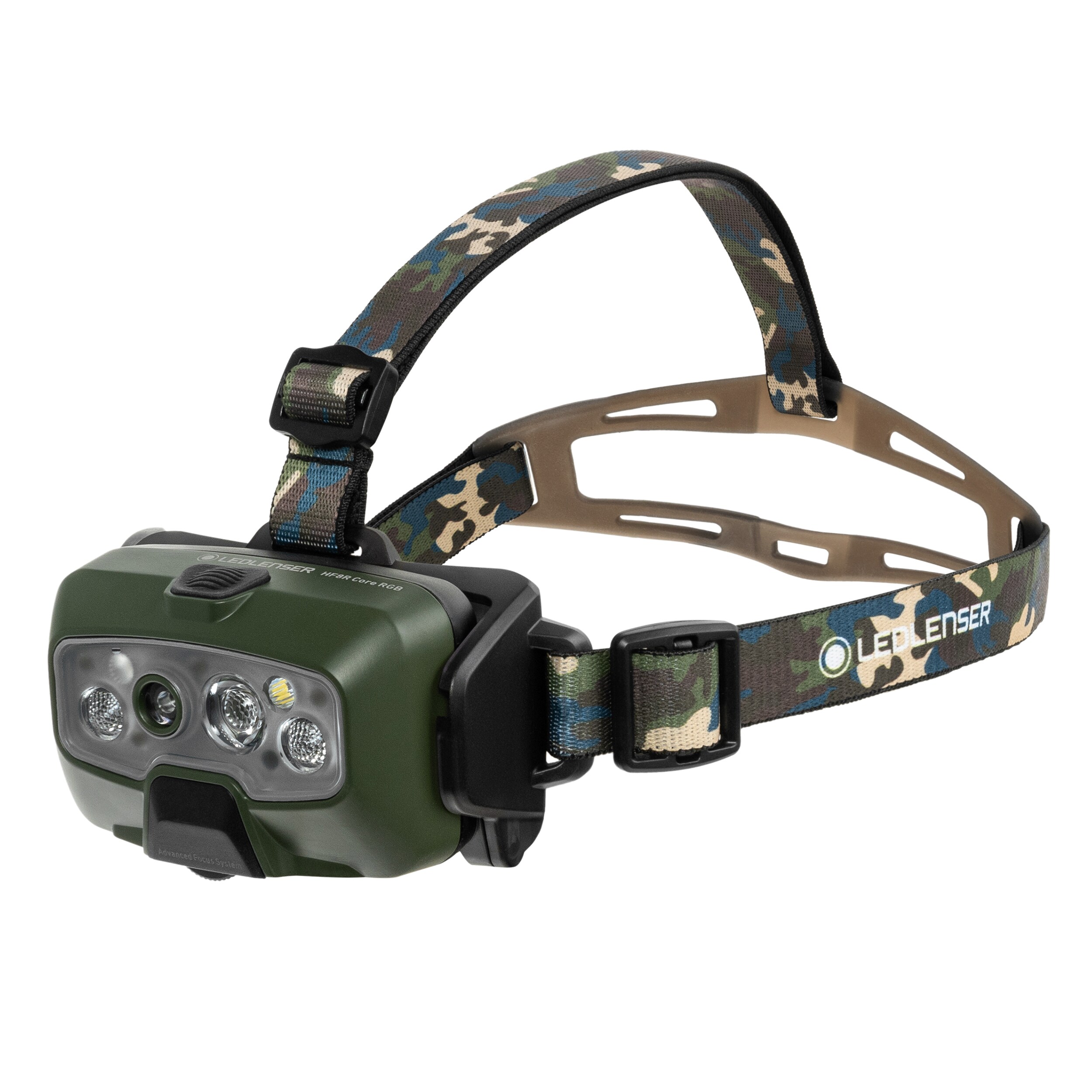 Latarka czołowa Ledlenser HF8R Core RGB Camo - 1600 lumenów