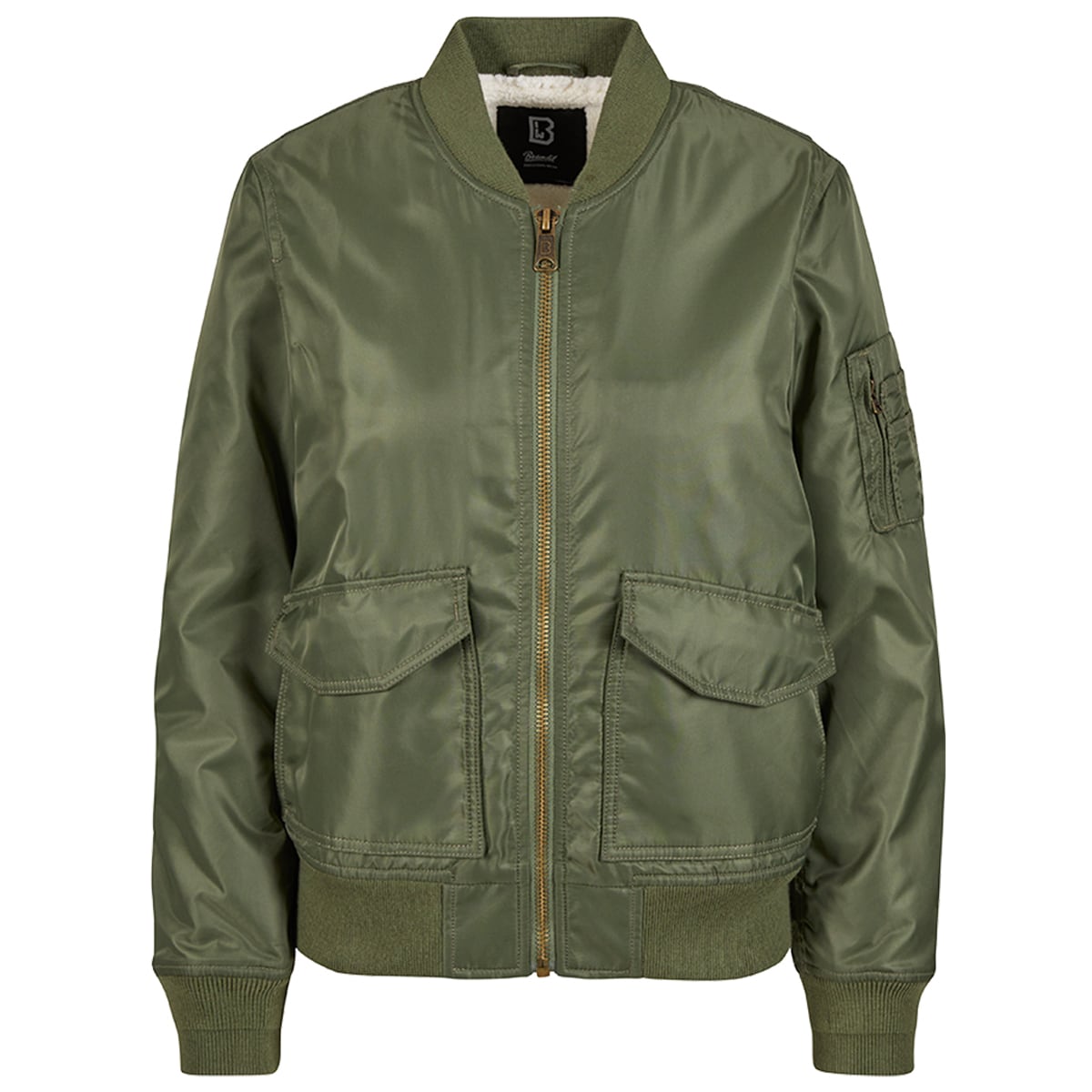 Kurtka Damska Brandit Bomber Sherpa - Olive
