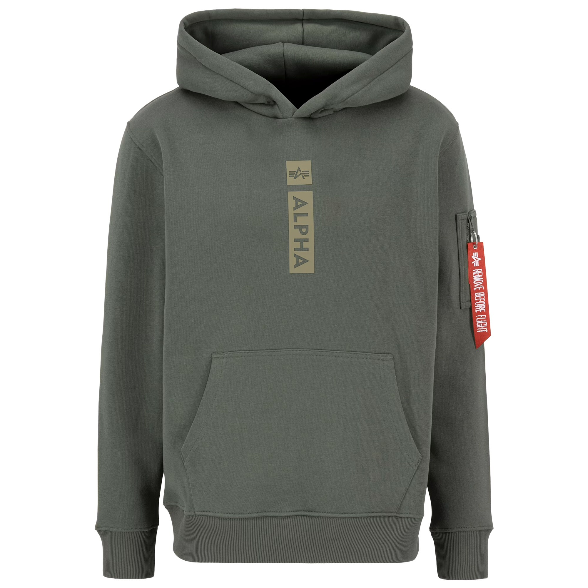 Кофта Alpha Industries Alpha Puff Print Hoodie - Dark Olive