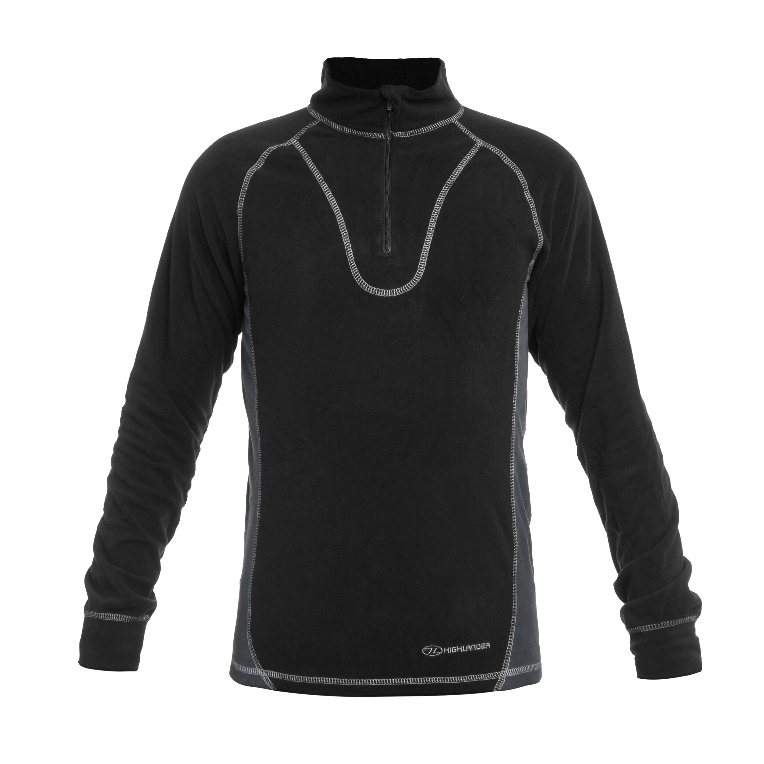Polar Highlander Outdoor Thermo Fleece Top - Black/Dark Grey
