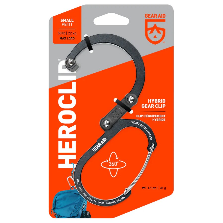 Karabińczyk Gear Aid Heroclip Small - Stealth Black