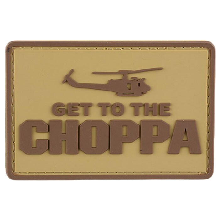 Нашивка 3D GFC Tactical - Get to the Choppa Tan