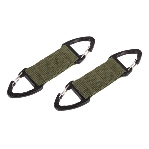 Trok z dwoma karabinkami 101 Inc. zielony - 2 szt.