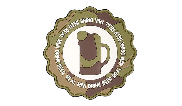 Patch 101 Inc. 3D Справжні чоловіки п'ють пиво - Woodland