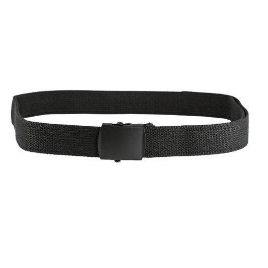 Ремінь Mil-Tec Cotton Black Buckle - Black