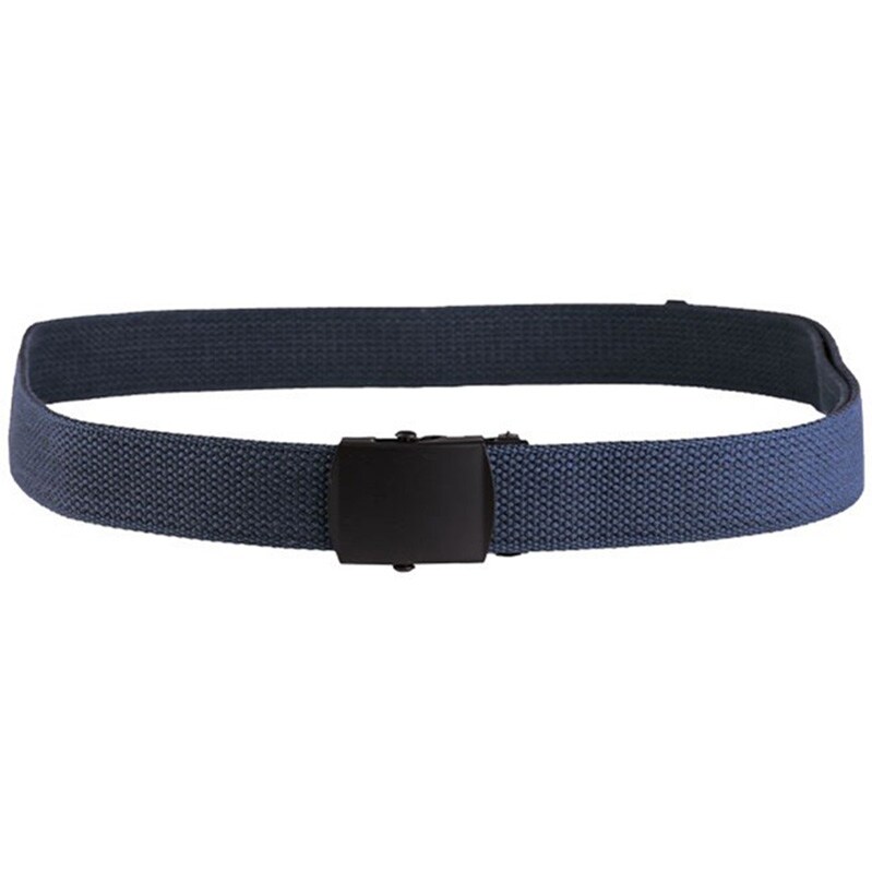 Ремінь Mil-Tec Cotton Black Buckle - Dark Blue