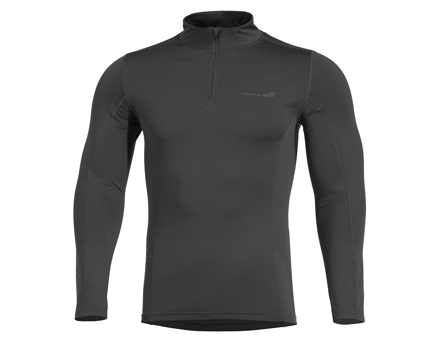 Термофутболка Pentagon Pindos 1/2 ZIP - чорна