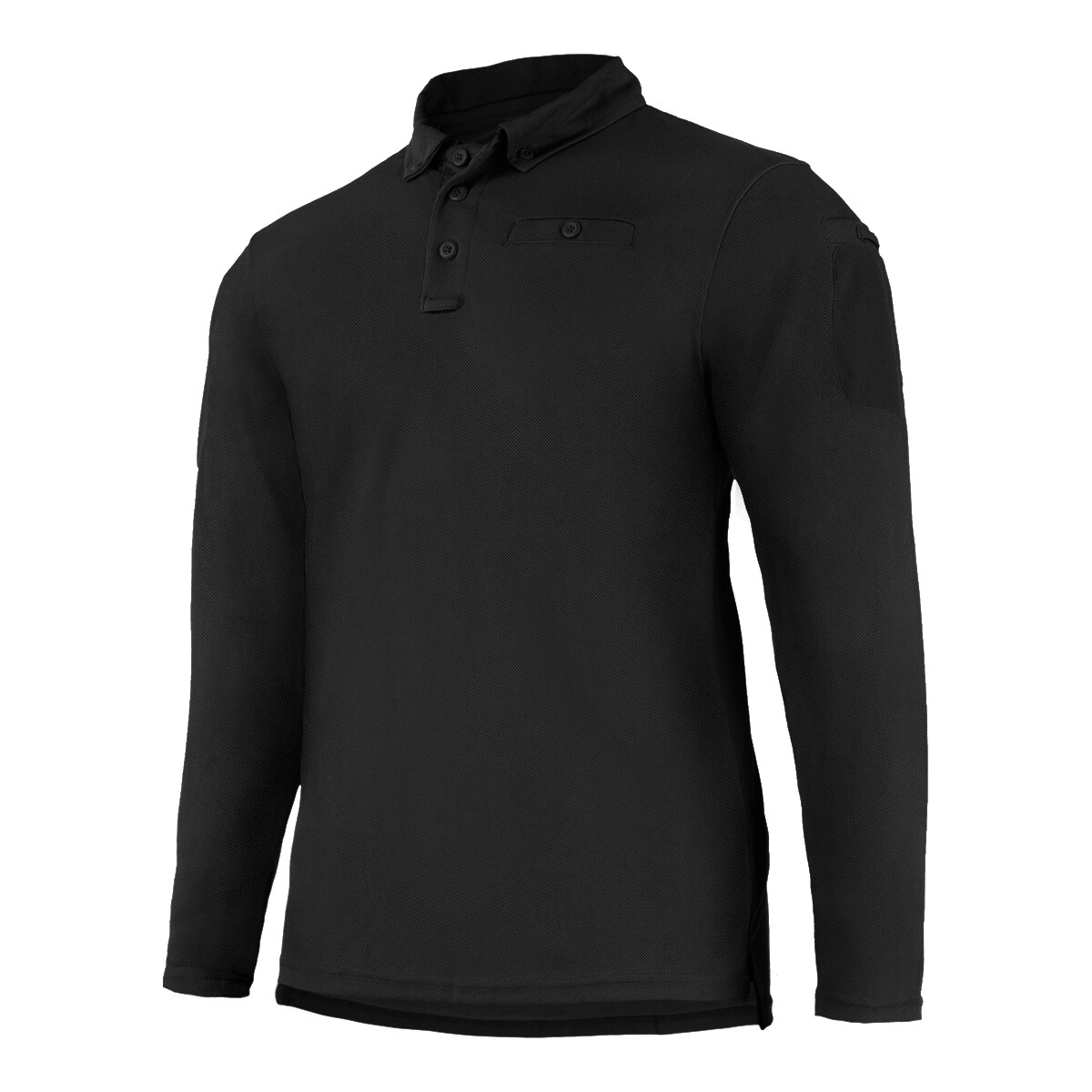 Футболка поло Long Sleeve Mil-Tec Tactical Quickdry - Black