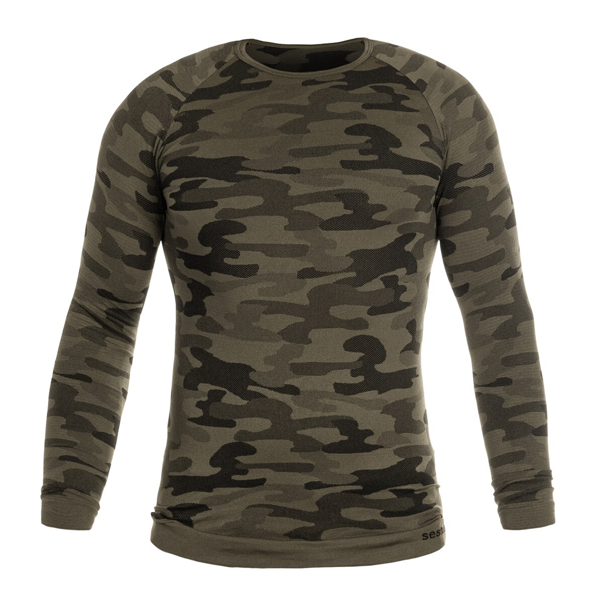 Термоактивна футболка з довгим рукавом Sesto Senso Thermo Active - Camo Khaki