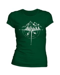 Koszulka T-Shirt damska TigerWood Róża wiatrów Green